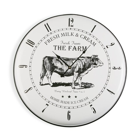 Ceas de perete The Farm, Versa, Ø61.5 cm, MDF Ceas