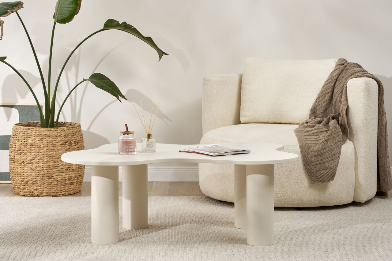 Set masuta de cafea, Rotexa, Bloom, Crem - 1 | YEO