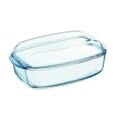 Vas dreptunghiular cu capac, Pyrex Essentials, 3 + 1.5 L, sticla borosilicata