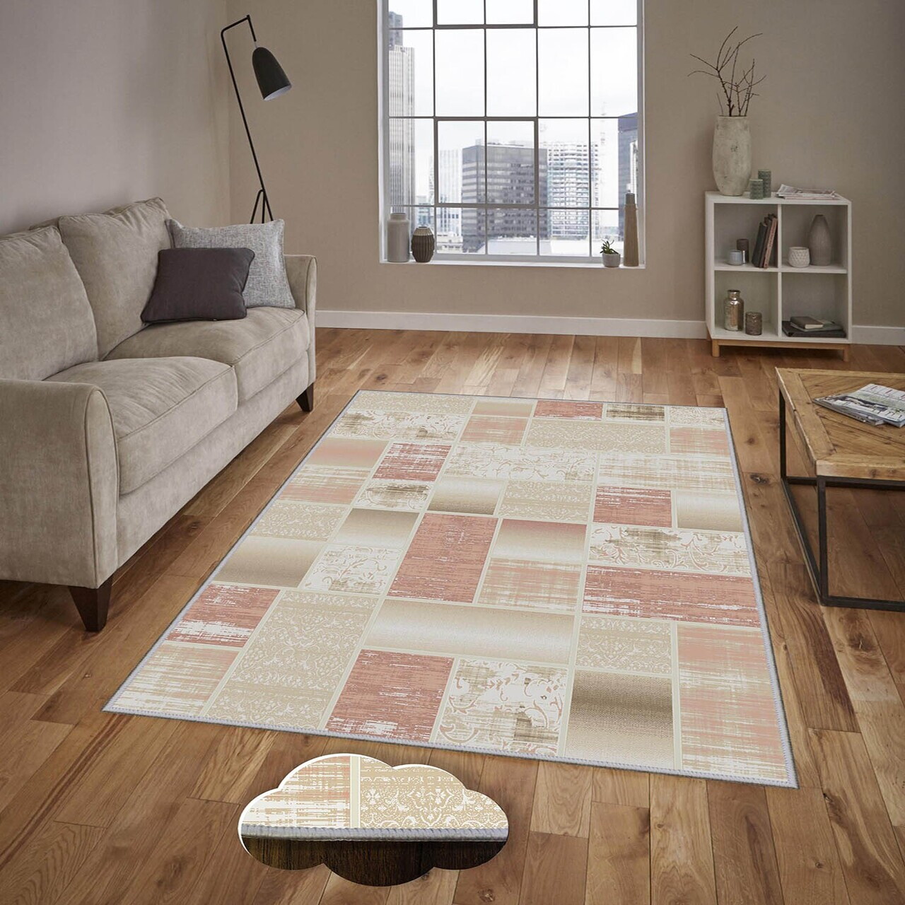 Covor Eexfab1140 100x150 cm Poliester Multicolor