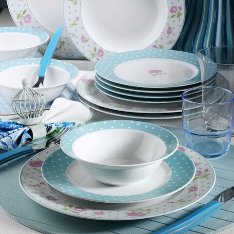 Serviciu de masa, 24 piese, kutahya porselen, ys24y24209377, portelan, multicolor