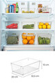 Set organizatoare frigider, Fremont, 964FRM3413, Plastic, Transparent
