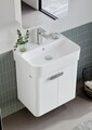 Dulap de baie cu chiuvetă, Hanah Home, Orbit 55, Alb