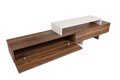 Mobilier pentru living Nirvana, Furny Home, 3 piese, 180x29.5x40.6 cm, alb/natural
