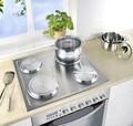 Set 4 placi pentru aragaz electric, Wenko, 20 x 20 x 2 cm, inox, gri
