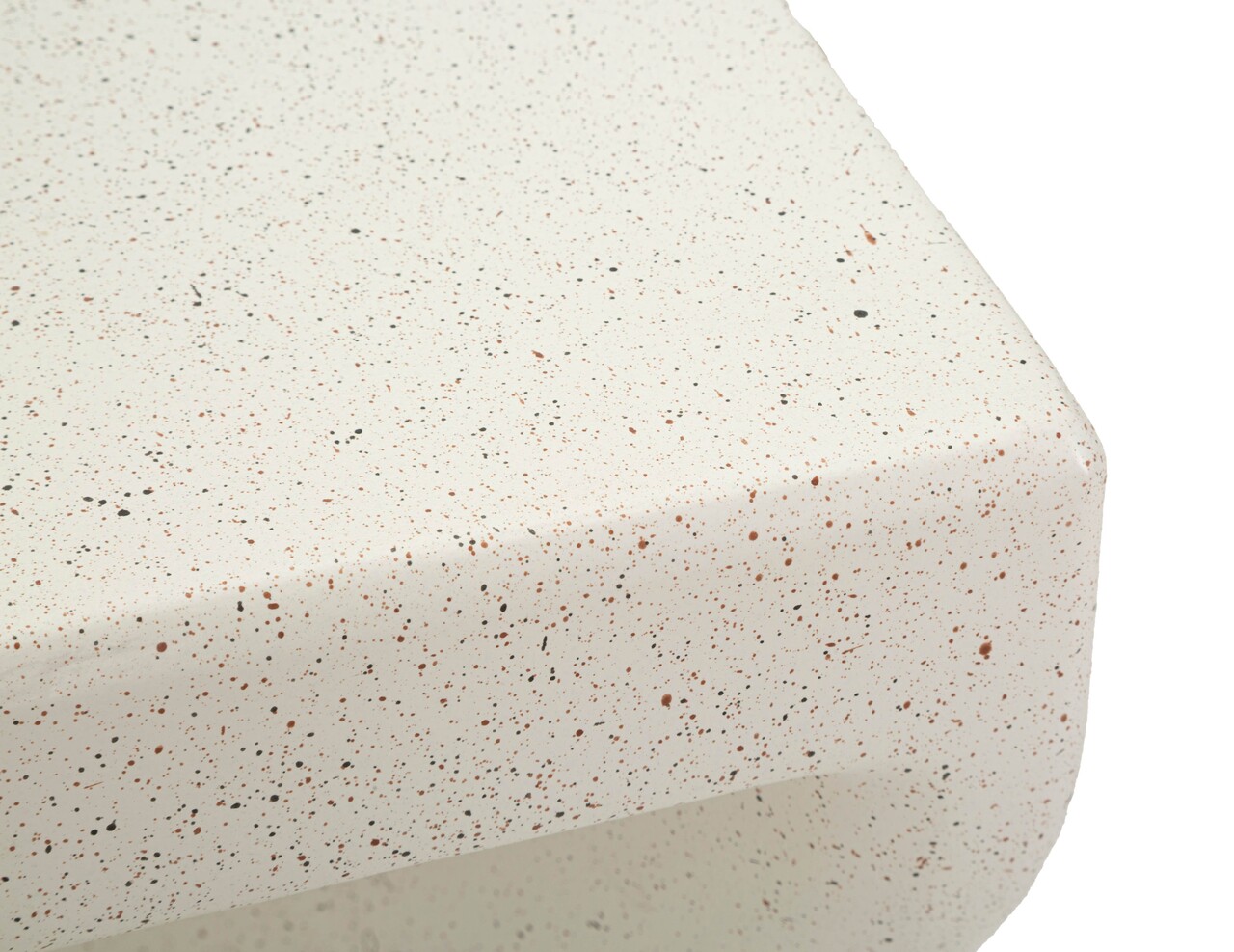 Masuta de cafea, Mauro Ferretti, Z Shape, 34x34x45 cm, utilizare interior / exterior,  oxid de magneziu, crem - view 3