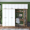 Set dormitor studiu, Rani, BA122, PAL, Nuc/Alb