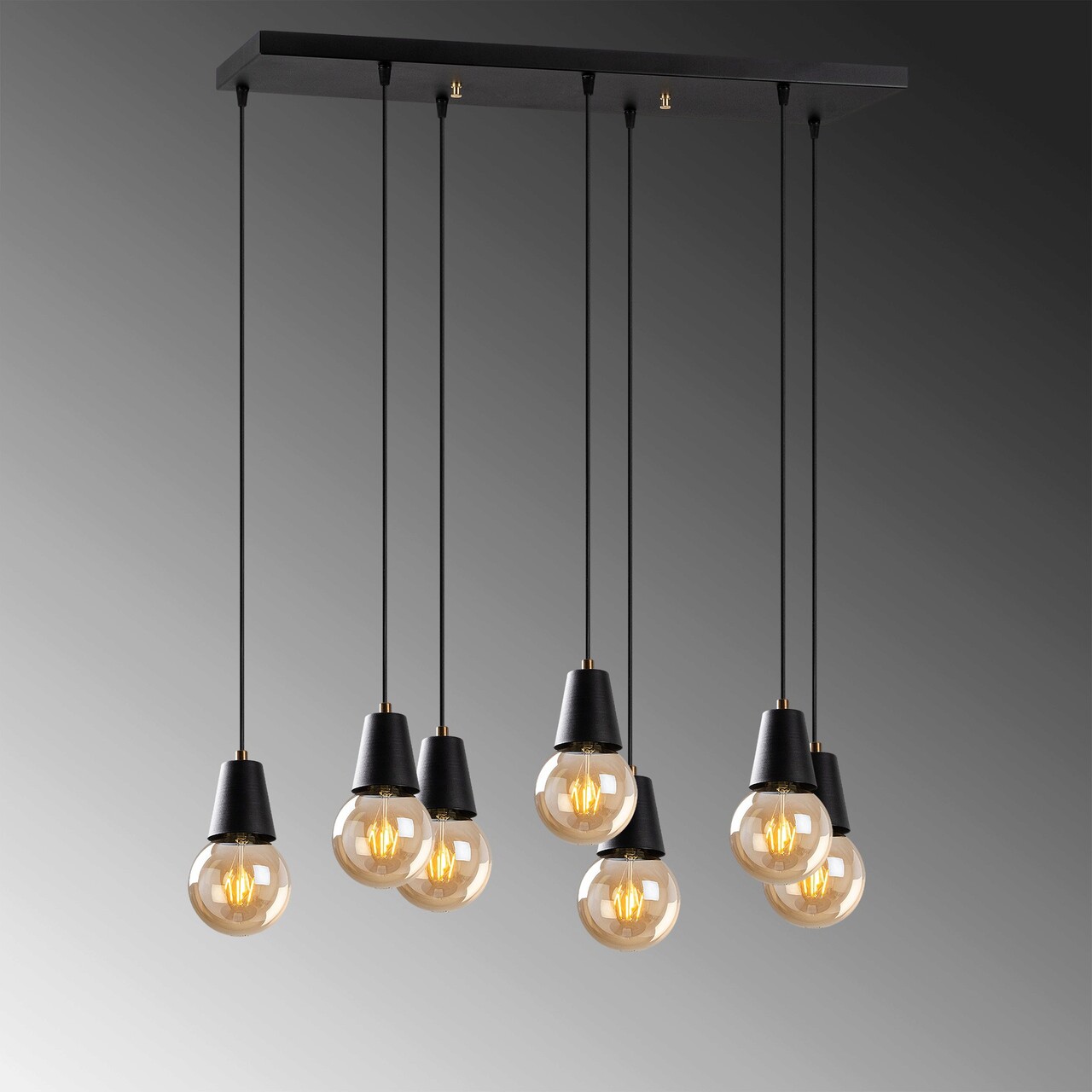 Lustra, Tatum, 584TTM1497, Metal, Negru