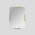 Oglinda decorativa, Neostill, Pera, 50x70 cm, Metal, Auriu