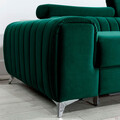 Coltar extensibil dreapta 3 locuri ELTAP, RT-35NU, Grayson, 278x205x92 cm, lemn/poliester, verde inchis