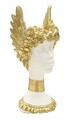 Figurina /sculptura decorativa  Athena, Mauro Ferretti, 15x14.5x32 cm, polirasina, alb/auriu