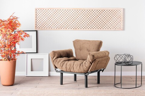 Fotoliu, Atelier del Sofa, 859FTN1755, Metal, Maro deschis