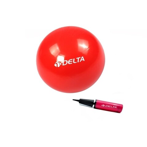 Set minge de pilates si pompa 267DLT1328, Delta, Ø25 cm, PVC, rosu