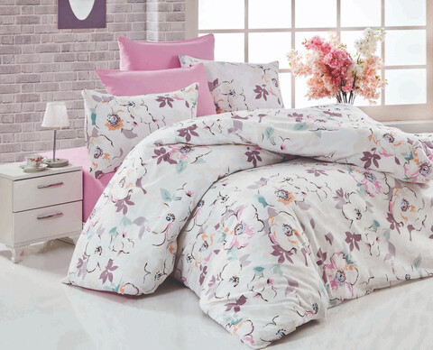 Lenjerie de pat pentru o persoana, Ela, Pearl Home, Bumbac Ranforce