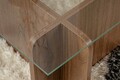 Masuta de cafea, Nordure, Flavio, 105x30x65 cm, Sticla temperata , Maro