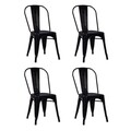 Set 4 scaune Retro, Heinner, metal, negru