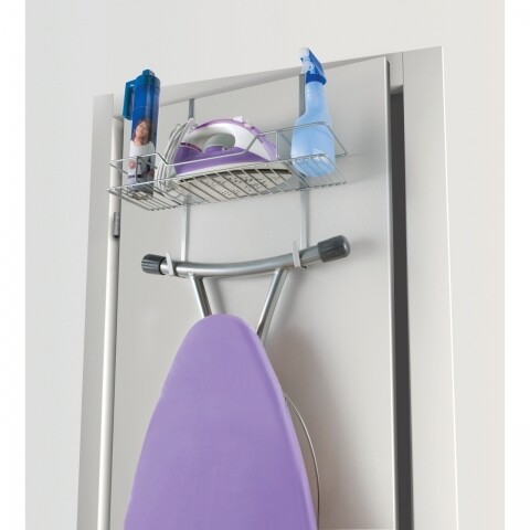 Suport suspendabil pentru fier si masa de calcat Irony, Metaltex, 49x18x44 cm, metal/invelis de polytherm, argintiu Metaltex