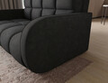Canapea extensibila 3 locuri ELTAP, Deverio, 154x103x83 cm, lemn/poliester, negru