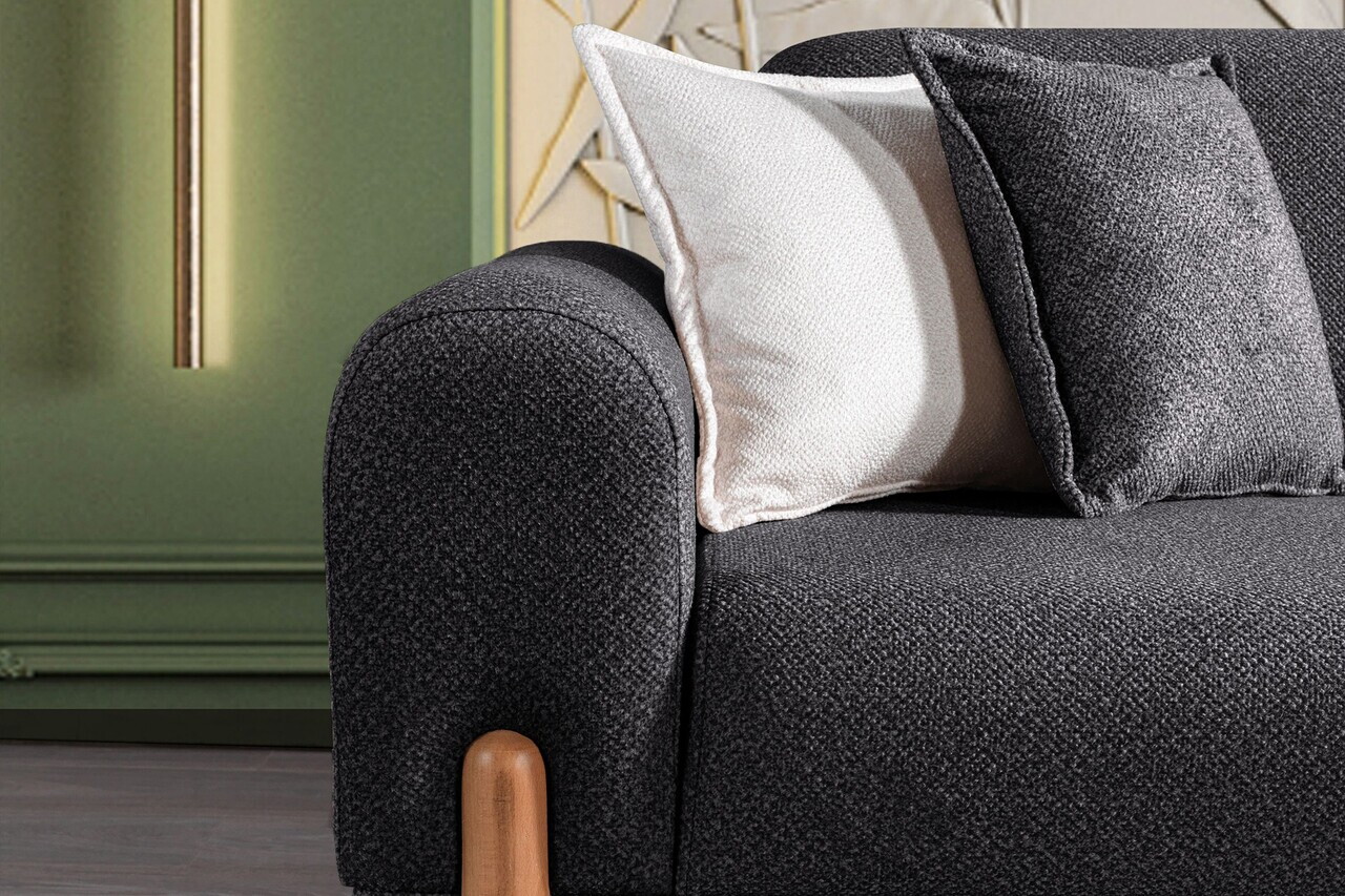 Canapea extensibila 3 locuri, Atelier del Sofa, 752EST1177, Antracit — imaginea 3