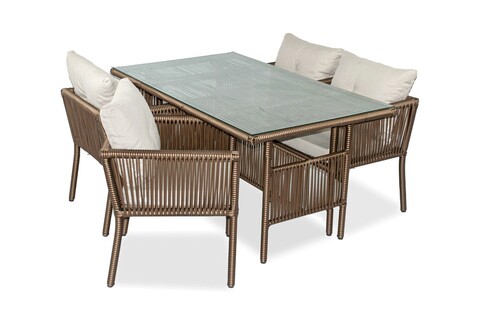 Set mobilier de gradina, jumilla, shangai 7, maro inchis