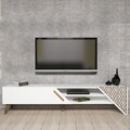 Comoda TV, Hommy Craft, Beril 2, 180x37x40 cm, PAL, Alb