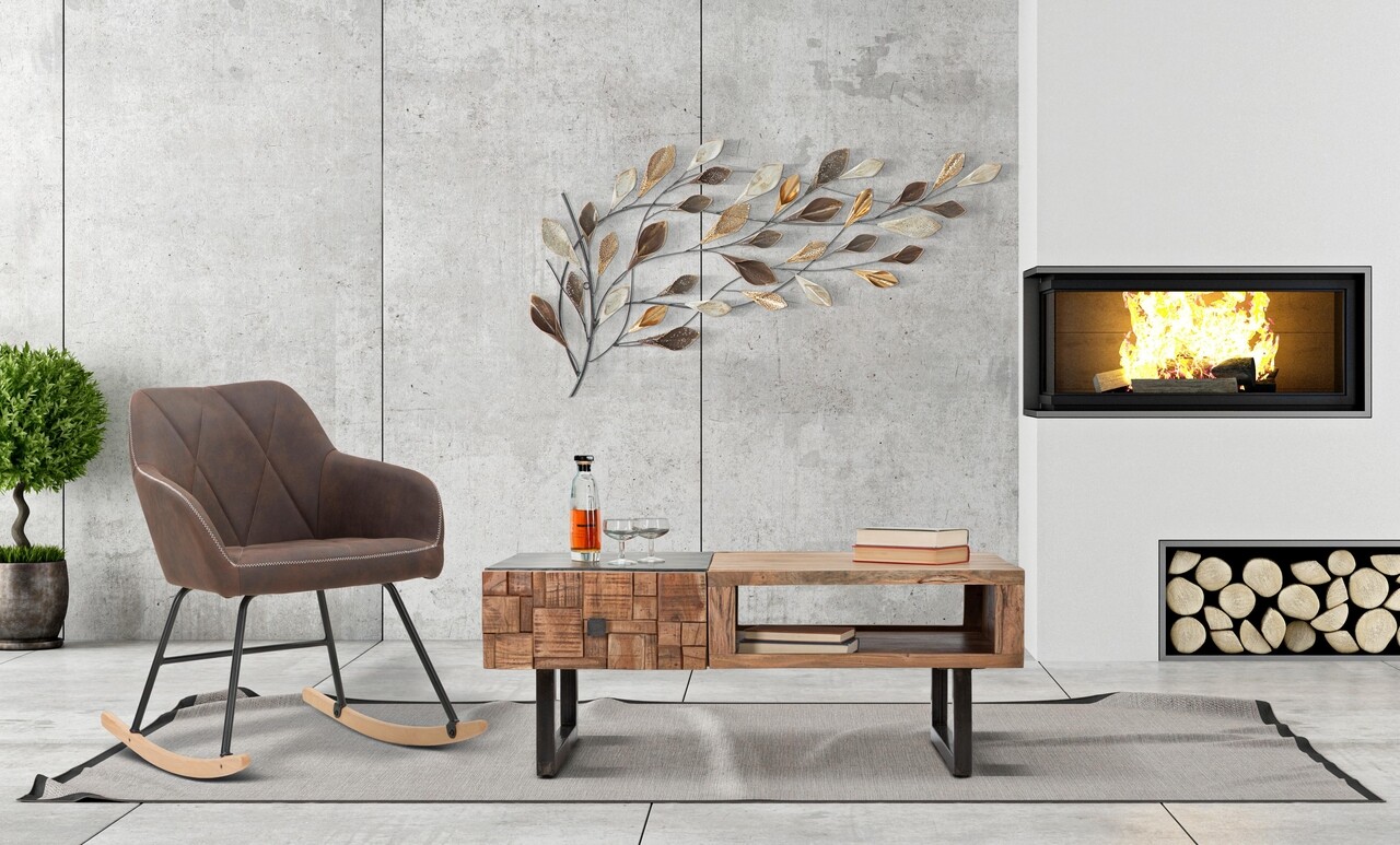 Masuta de cafea Mumbai, Mauro Ferretti, 110x60x43 cm, lemn de salcam, maro - 2 | YEO