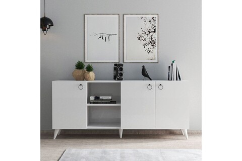 Consola, tanmob, ksl0301, 180x79.3x44.5 cm, pal , alb