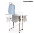 Uscator de haine pliabil pe roti, Flareck InnovaGoods, 161 x 205 x 87 cm, otel
