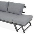 Pat de zi gradina/terasa, Haga, L.123 l.74 H.29.5/73, aluminiu, antracit/gri