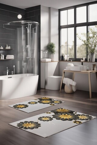 Set covorase de baie, Cartwright, CT-5065, Poliester, Multicolor