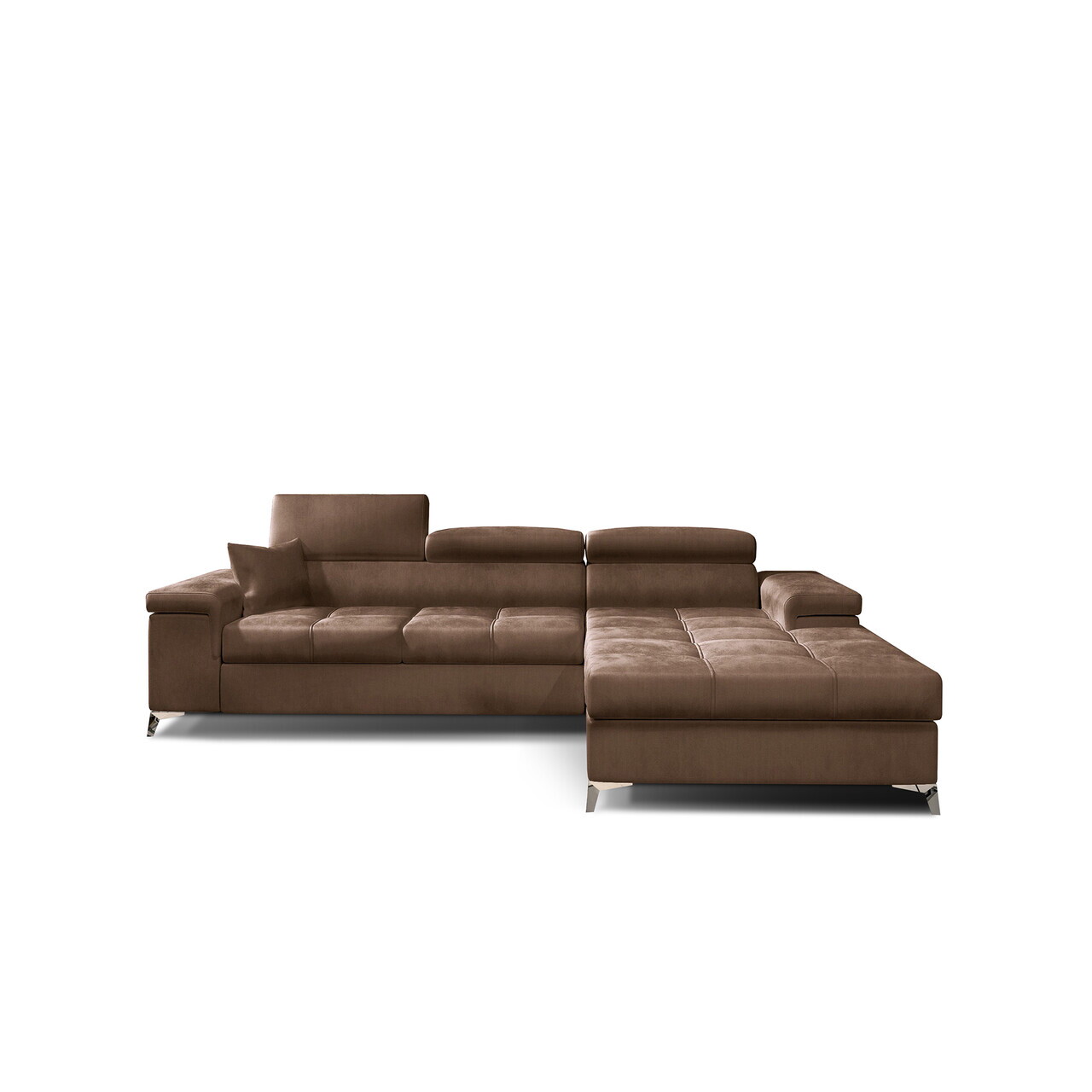 Coltar extensibil dreapta 4 locuri ELTAP, Ric-51, Ricardo, 281x205x88 cm, lemn/poliester, maro deschis - view 2