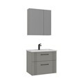 Set Dulap de Baie cu Chiuvetă și Oglindă (2 Piese), Hanah Home, Bari 65 v2, Cașmir mat