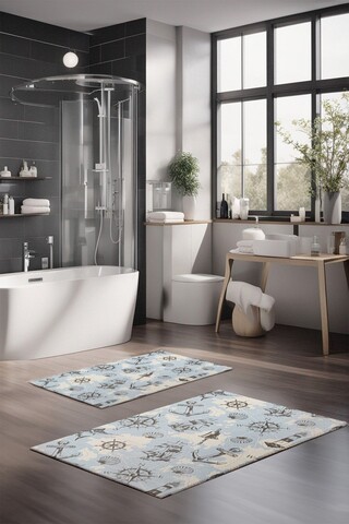 Set covorase de baie, Cartwright, CT-5235, Poliester, Multicolor