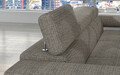 Coltar extensibil stanga 4 locuri ELTAP, Armd-55, Armando, 289x203x85 cm, lemn/poliester, gri/alb