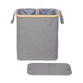 Cos de rufe Nellie, Homla, 55.5x34.5x60 cm, poliester/bambus, gri inchis/natur