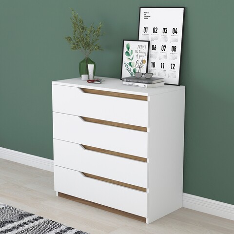 Dulap multifunctional, rani, be101 - 1889, 80 x 91.8 x 47 cm, pal melaminat, alb/nuc