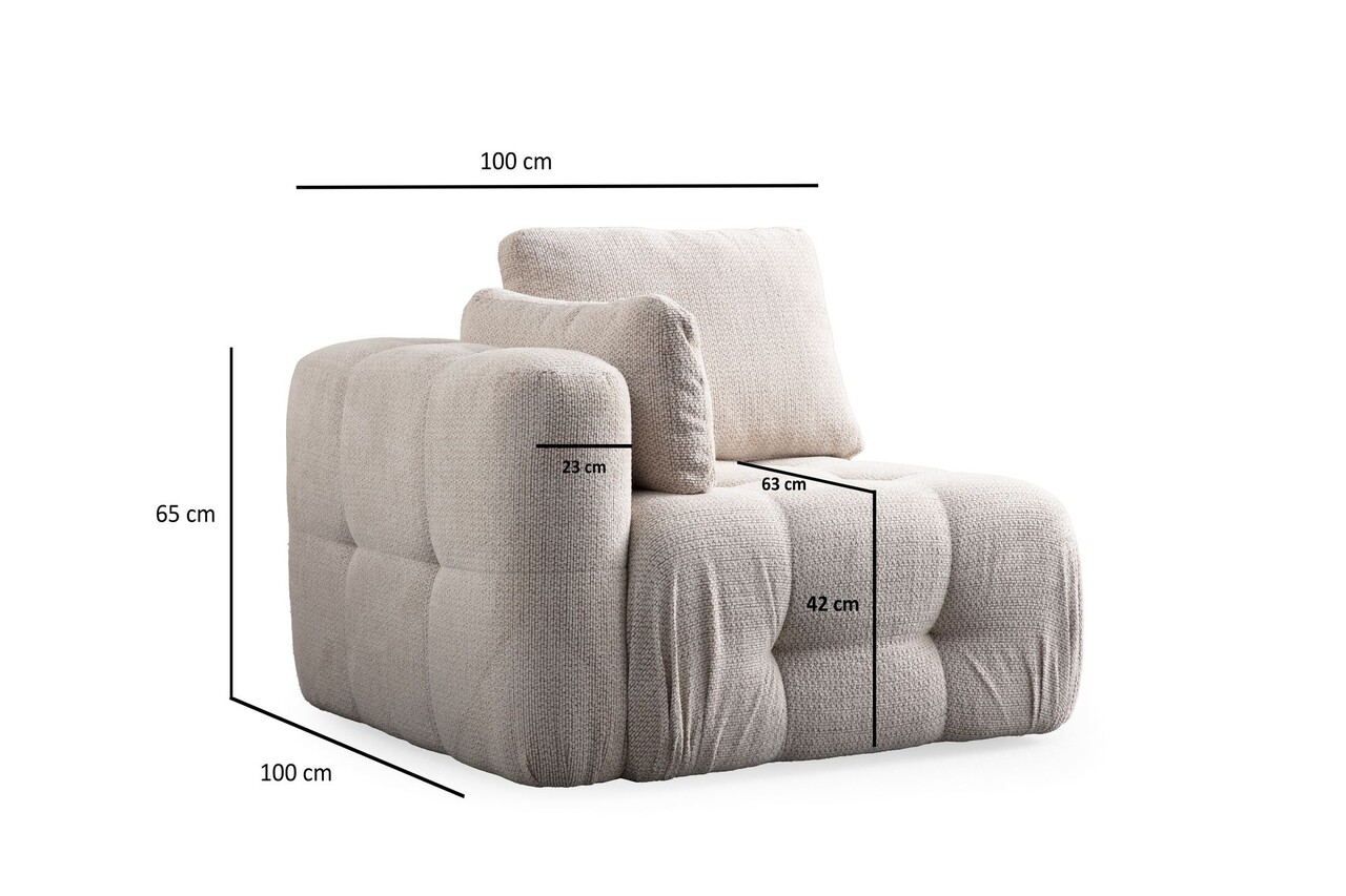 Coltar, Atelier del Sofa, 560ARE4107, Lemn de fag / PAL, Bej