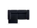 Coltar stanga 2 locuri, Bergamo, Cosmopolitan Design, 244x152x70 cm, tesatura structurata, albastru navy
