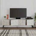 Comoda TV, Decortie, Dune, 180x50x29.6 cm, Alb