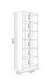 Corp biblioteca, Hanah Home, Bili5 80, 80x200x28 cm, Stejar Sonomo