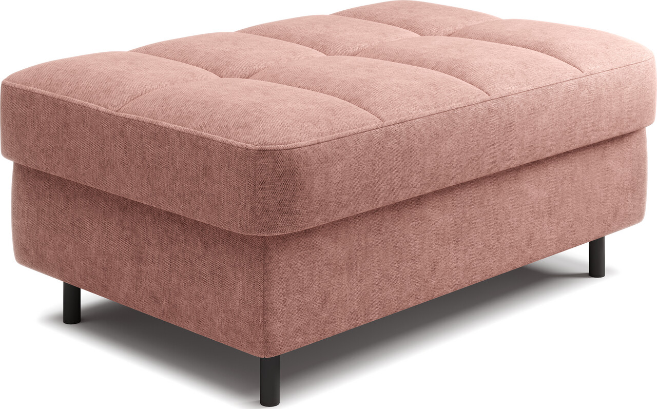 Taburet cu spatiu pentru depozitare ELTAP, GOM-24RAQ, Gomsi, 104x72x45 cm, lemn/poliester, somon - view 5