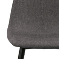 Scaun de bar Wilma, Actona, 43.5x48.5x91 cm, poliester/otel, gri