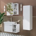 Set Dulap de Baie cu Chiuvetă și Oglindă (3 Piese), Hanah Home, 2926, PAL MELAMINAT, Alb