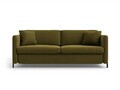 Canapea extensibila 3 locuri, Gloria, Micadoni Home, 206x102x88 cm, catifea, verde