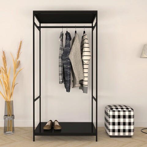 Dulap pentru haine, lacivert, safran, 100x170x40 cm, negru