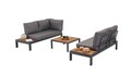 Set mobilier de gradina, Clara, Verona Wood, Cadru: 100% ALIMINIUM, Multicolor