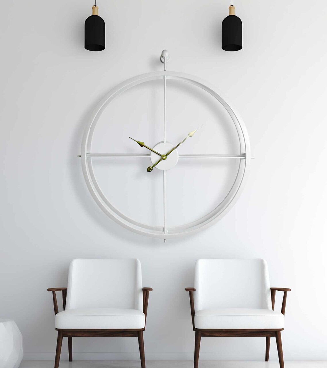 Ceas de perete, VLNT02BE, Metal, Dimensiuni: 75 x 85 cm, Multicolor — imaginea 2