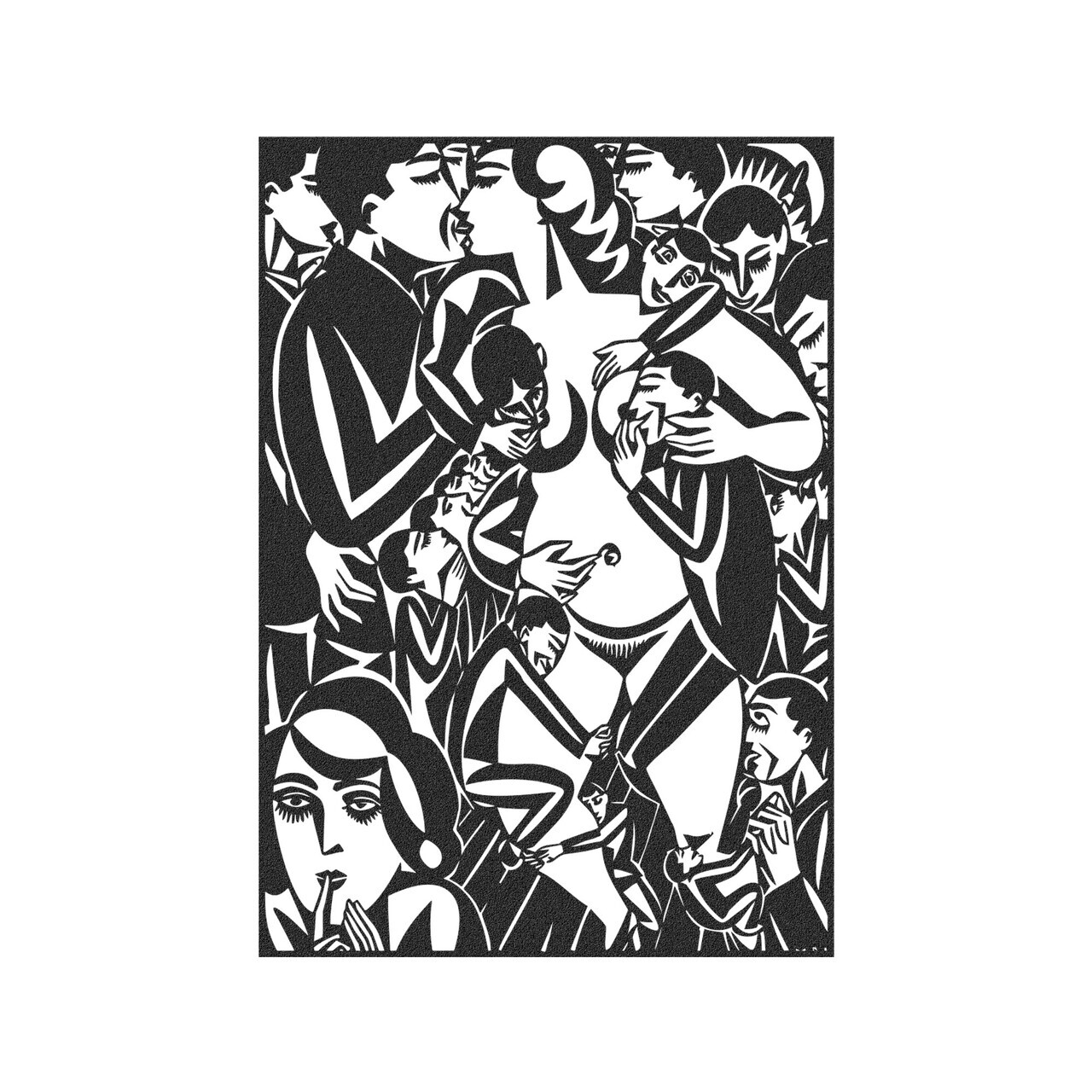 Decoratiune de perete, RT-NMD-009, Dimensiuni: 58,5 x 41 cm, Negru — imaginea 2