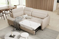 Coltar extensibil stanga 3 locuri ELTAP, LT-18MAN, Barea, 208x160x100 cm, lemn/poliester, bej deschis