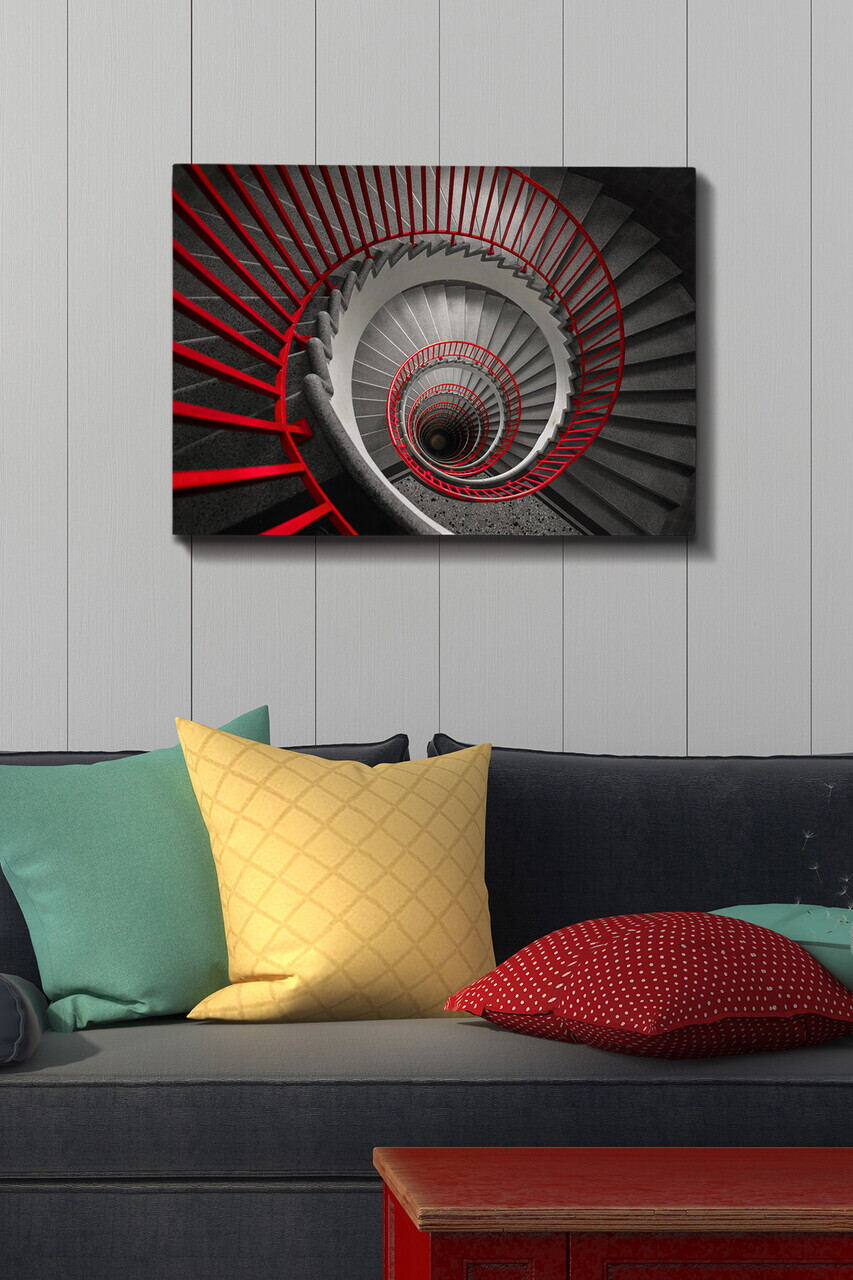 Tablou decorativ, Kanvas Tablo (50 x 70), Canvas, Rama din lemn (grosime 3 cm), Multicolor